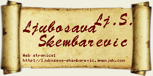 Ljubosava Škembarević vizit kartica